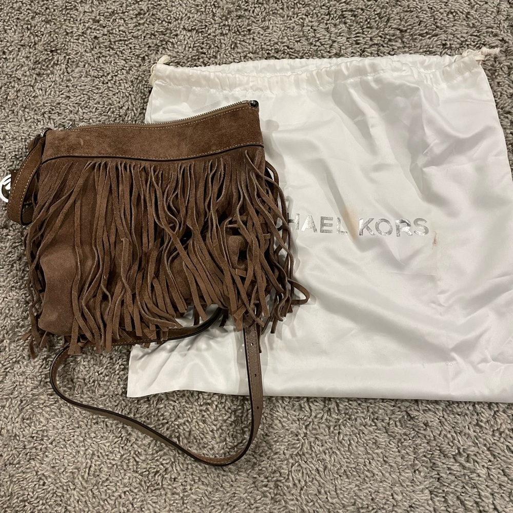 Michael kors fringe bag. Crossbody